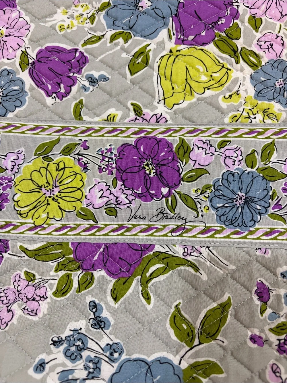 Vera Bradley Floral Quilted Laptop Bag - Watercolor “17” x 12.25”